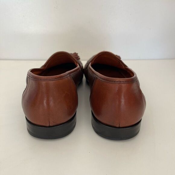 Brass Boot Tassel Leather Loafer Mens 8 W 2-Tone Brown Shoes Moccasins Moc Spain main image 9
